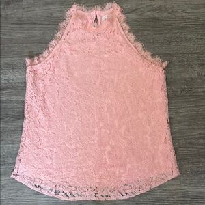 Alife Pink Lace Sleeveless Tank Top